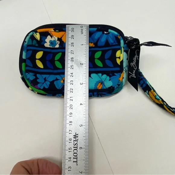 Vera Bradley Midnight Blue Floral Wallet Wristlet & Tablet Sleeve Zip Closure - Picture 11 of 14